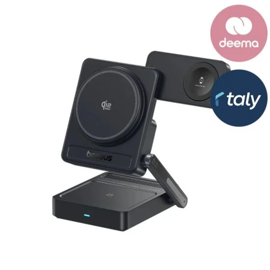 Baseus PicoGo AF21 Portable 3-in-1 Qi2.2 Wireless Charger 35W - Cosmic Black